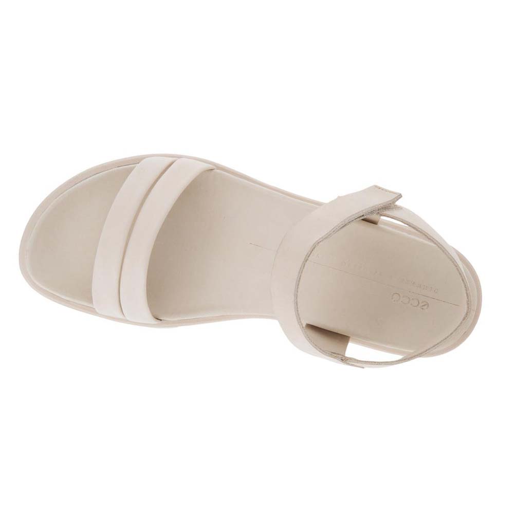 Women's Ecco Flowt Lx Wedge Sandals White | Canada 184AHK